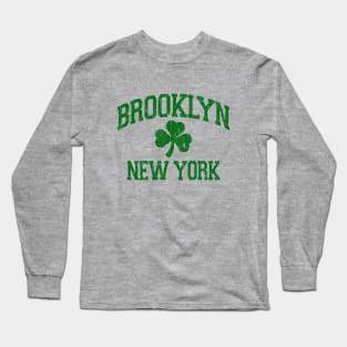 Brooklyn NY Distressed St. Patrick's Long Sleeve T-Shirt